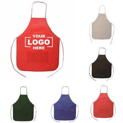 Non-Woven Fabrics Kitchen Cooking Apron with Pockets