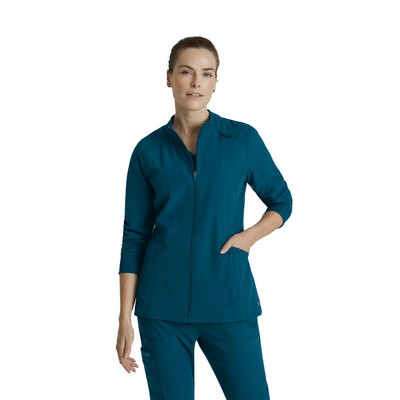 Barco One - Women's Four-Pocket Zip-Up Venture Warm-Up Scrub Jacket