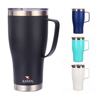 30Oz Vacuum Insulated Stainless Steel Tumbler With Handle