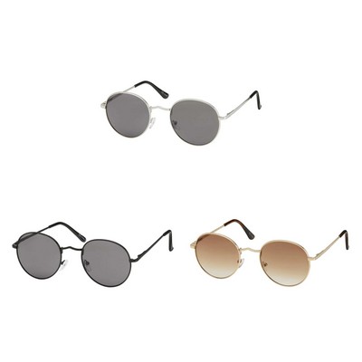 Heritage Metal Unisex Sunglasses w/Round Lens