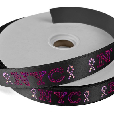 1" Badge Satin Ribbon - 50yd Roll - Sparkle