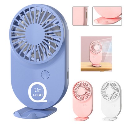 Usb Portable Fan W/ Phone Holder