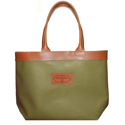 Medium Concert Tote with Leather Handles and Trim (Vintage Leatherette)