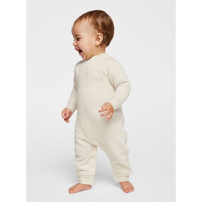 Rabbit Skins Infant Crew Neck Long Sleeve Long Leg Fleece One Piece
