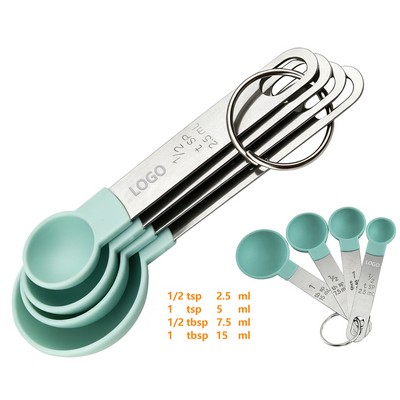 Metal Handle Plastic Measuring Spoons Set