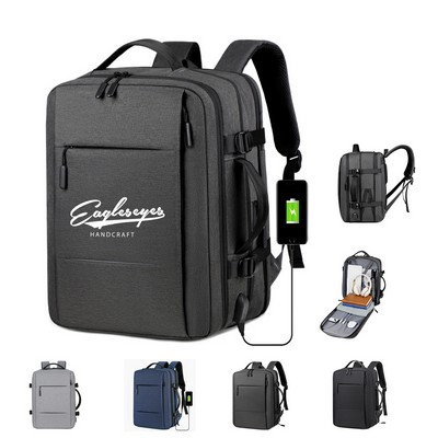 29L Anti-scratch Oxford Expansion Travel Backpack