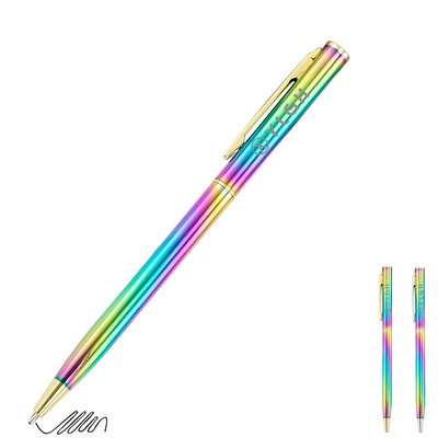 Gradient Slim Metal Pen With Clip