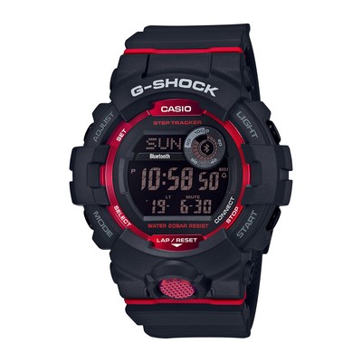 G-Shock Mens Steptracker Bluetooth Digital Watch Black/Red