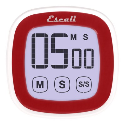 KitchenSupply Escali - Touch Screen Digital Timer Red