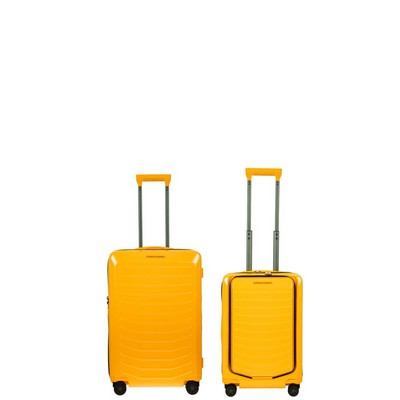 Bric's Porsche Roadster By Bric's 21 And 27 Inch Expandable Set Luggage - Racing Yellow