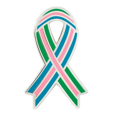 Awareness Ribbon Pin - Metastatic Breast Cancer