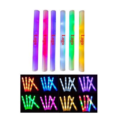 19" Custom LED Light Up Flashing Foam Cheer Party Glow Stick Baton