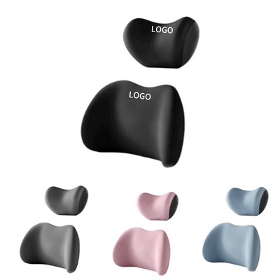 Car Headrest and Lumbar Support Set
