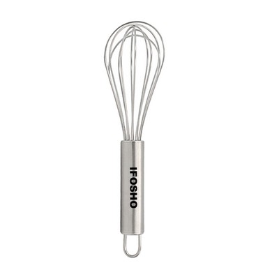8" Stainless Steel Whisk for Cooking Egg Beater Whisking Tool for Whisking Beating Baking