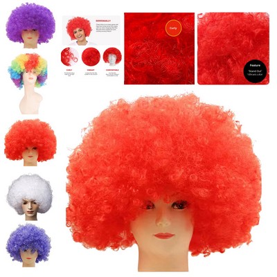 Pride Rainbow Clown Party Wig