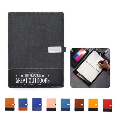 Multi-functional Charging Spiral Notebook with Usb Port