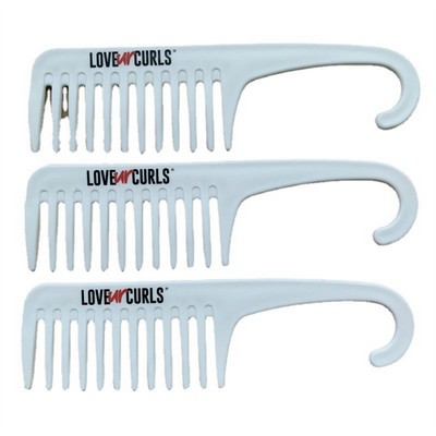 9" Wide Tooth Curling Beauty Comb With Hook