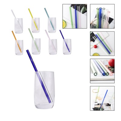 Colorful glass straight straws