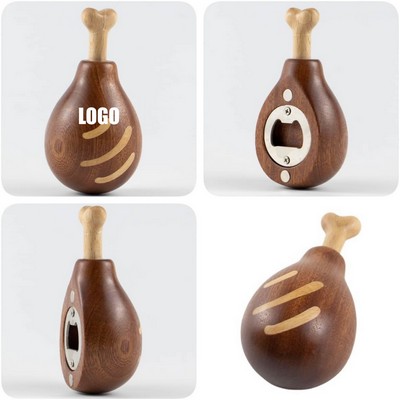 Wooden Drumstick Bottle Opener Magnet