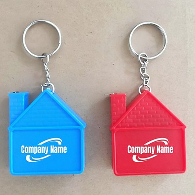 Custom House Shape Tape Measure With Key Chain