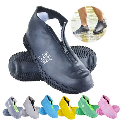 Silicone Waterproof Shoe Covers with Zipper