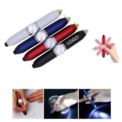 Multi-Function Led Fingertip Rotate Ballpoint Pen