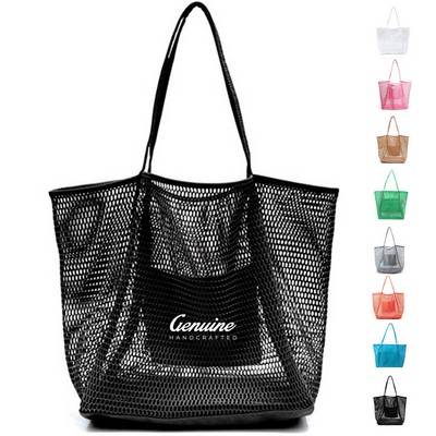 23L Foldable Mesh Beach Tote Bag