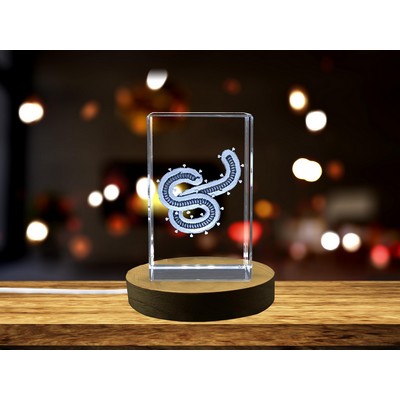 Ebola Virus Germ 3D Engraved Crystal Trophy Award w/LED Base - Science Art