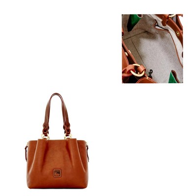 Dooney & Bourke Florentine Chestnut Large Zip Barlow