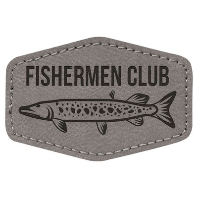 Hex Leatherette Patch with Adhesive