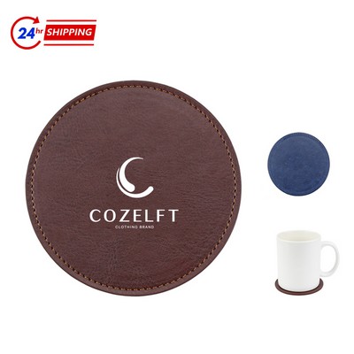 Round Leather Coaster