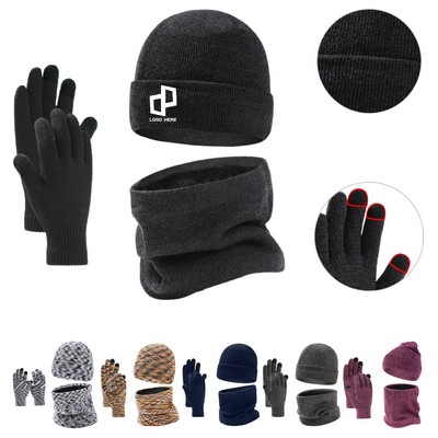 3 Pieces Beanie Winter Warming Set