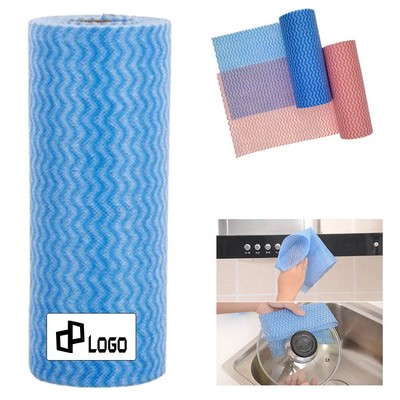 7.6 X 11.8" Disposable Cleaning Cloth Roll 50 Sheets