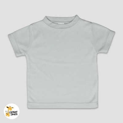 Baby Short Sleeve T-Shirts - Silver - 100% Polyester - Laughing Giraffe®