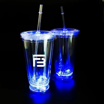 Glow Drink Cup with Straw