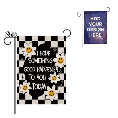 Full Color Printed Linen Garden Flag