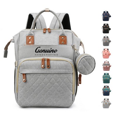 Versatile Diaper Backpack with Changing Station and USB Charging Port