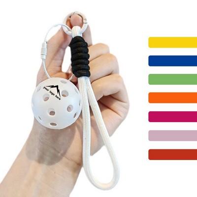 Pickleball Paracord Keychain w/ Carabiner