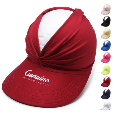 Women's Breathable UV Sun Protection Wide Brim Visor Cap