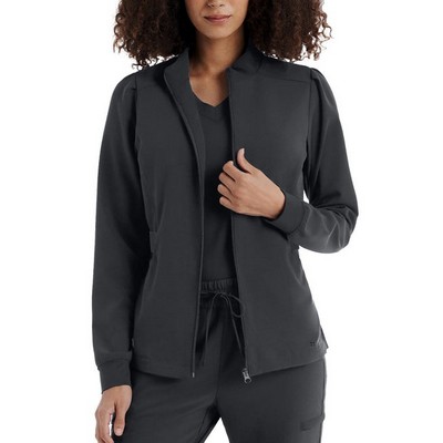 Women's 2-Pocket Mock Neck Zip-Front Jacket