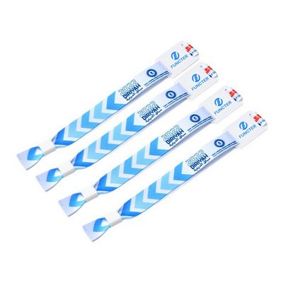 Custom Disposable Waterproof Woven Fabric Event Wristbands W/ One-Way Lock for Events, Festivals