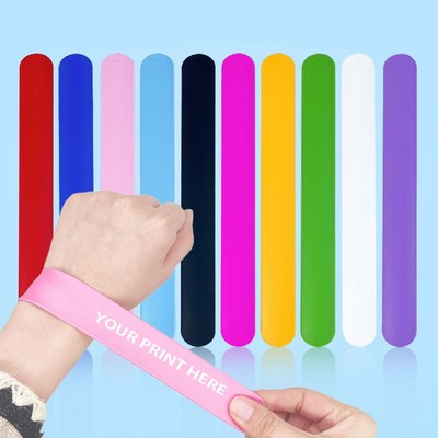 Rainbow Silicone Slap Bracelets