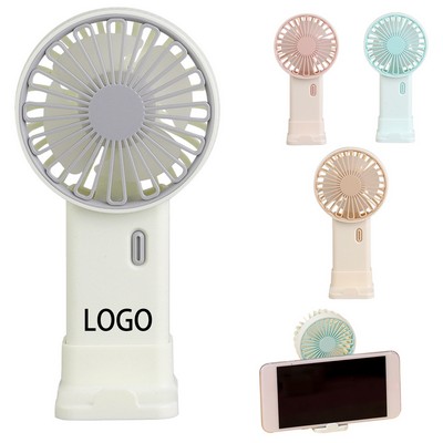 Handheld Mini USB Charging Mobile Phone Holder Fan