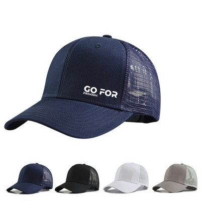 Mesh Cotton Trucker Baseball Cap