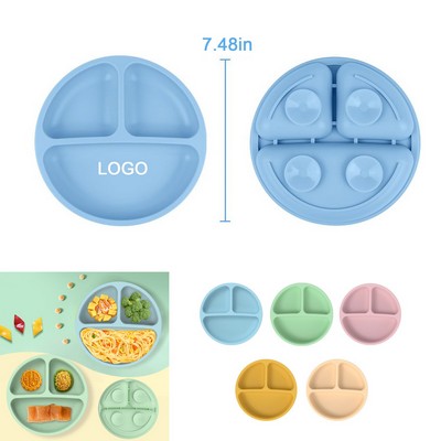 Reusable Food-grade Silicone Suction Plates for Baby