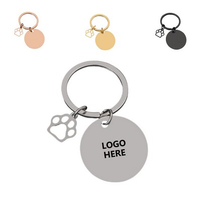 Engraved Blank Stainless Steel Keychain