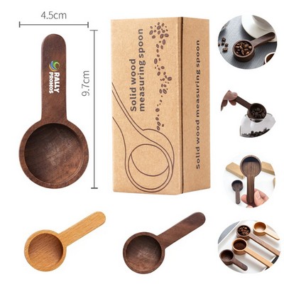 Premium Beech & Walnut Wooden Coffee Scoop