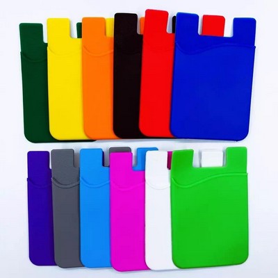 Silicone Cell Phone Wallet Credit Card Holder
