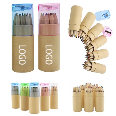 12 - Piece Colored Pencil and Sharpener Set