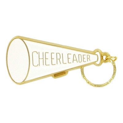 White Megaphone Keychain w/Bag